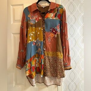 John Mark Multicolor Embroidered Shirt